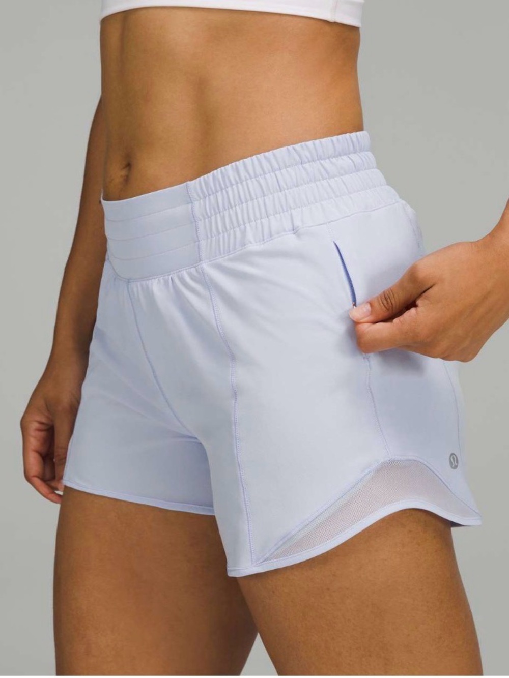 Lululemon Hotty Hot High-Rise Lined Short 4" Pastel Blue Size 6 Preloved